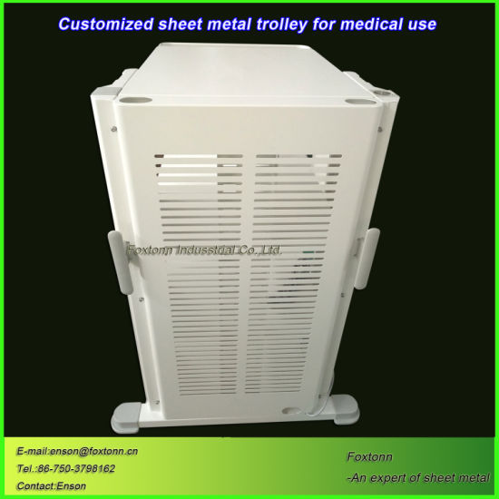 Professional Sheet Metal Customized Hospital Nursing Cart Trolley factory 